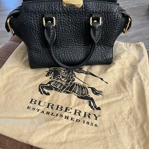 Authentic Burberry black leather bag. Barely used. Like new condition!